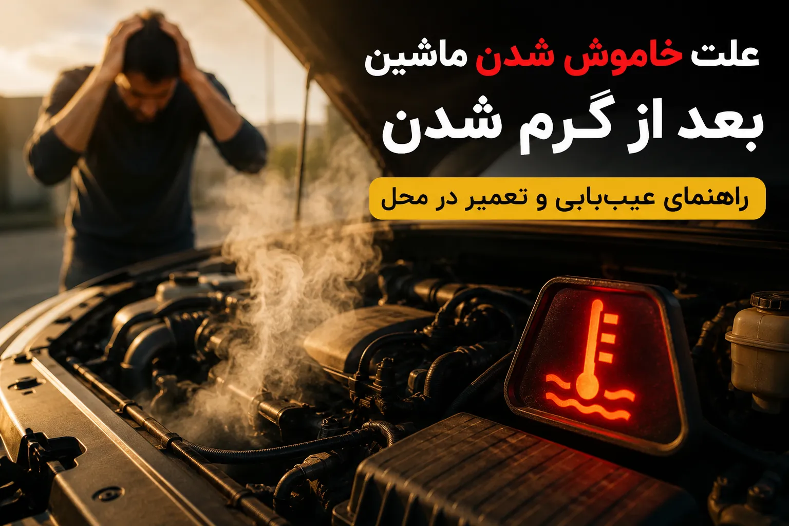 خاموش شدن ماشین بعد از گرم شدن موتور و توقف کنار جاده