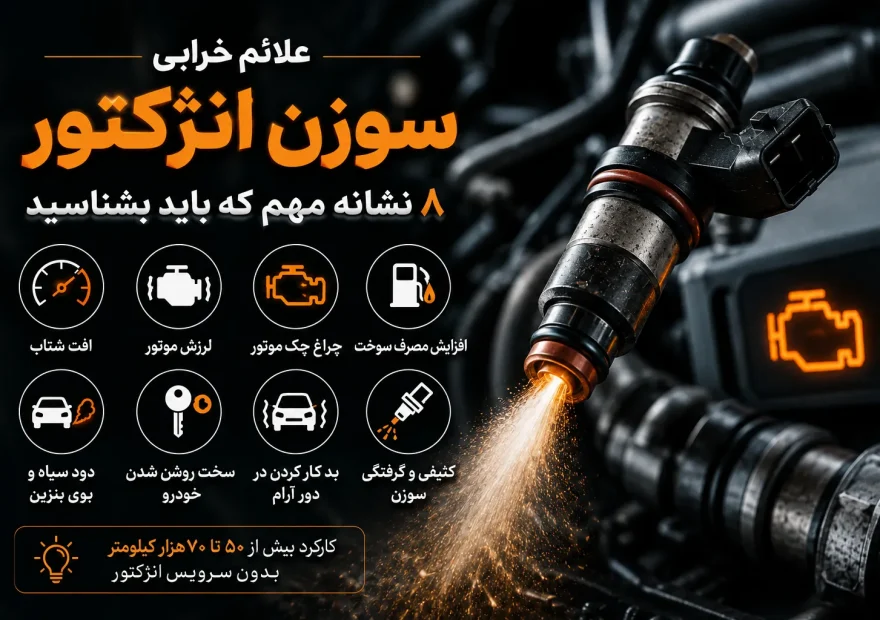 علائم خرابی سوزن انژکتور خودرو