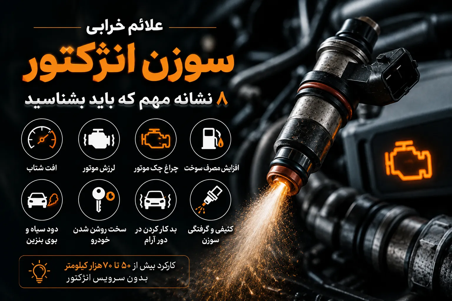 علائم خرابی سوزن انژکتور خودرو